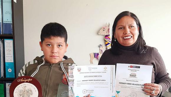 Niño de Yanahuara destacó en concurso nacional de cuentos