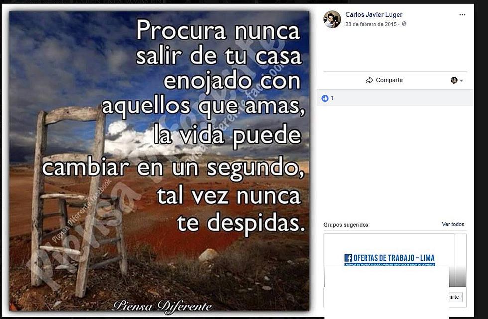Sospechoso de quemar a Eyvi Ágreda compartía perturbadoras frases en Facebook (FOTOS) 