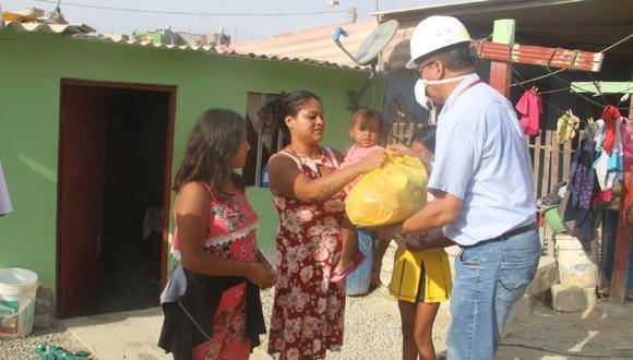 Ica: Decenas de familias se beneficiaron con reparto de víveres en las provincias de Nasca e Ica.