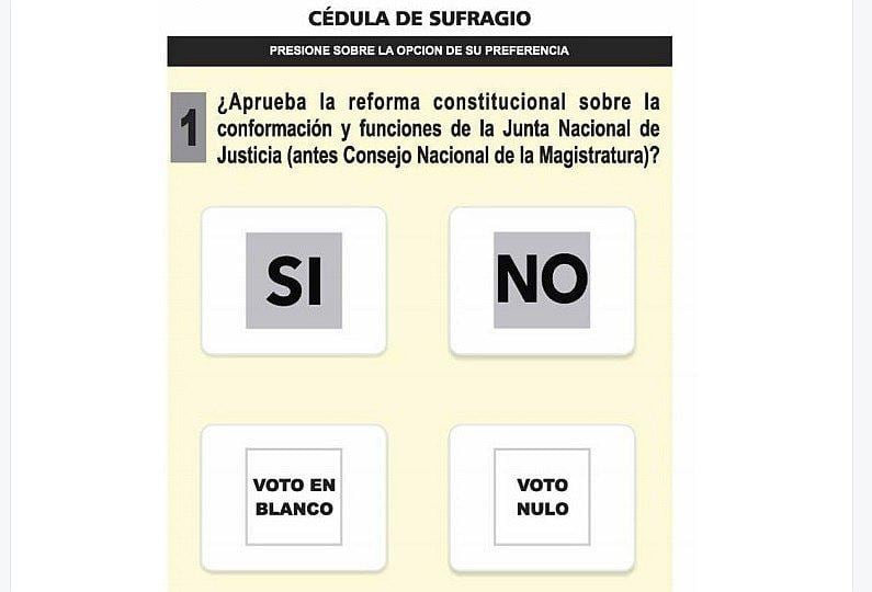 Así será la cédula de votación electrónica y manual para el referéndum (FOTOS)