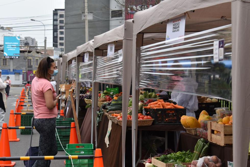 El Mercado Itinerante Miraflores continuará durante los fines de semana, tras anuncio de las nuevas medidas ante segunda ola de COVID-19.