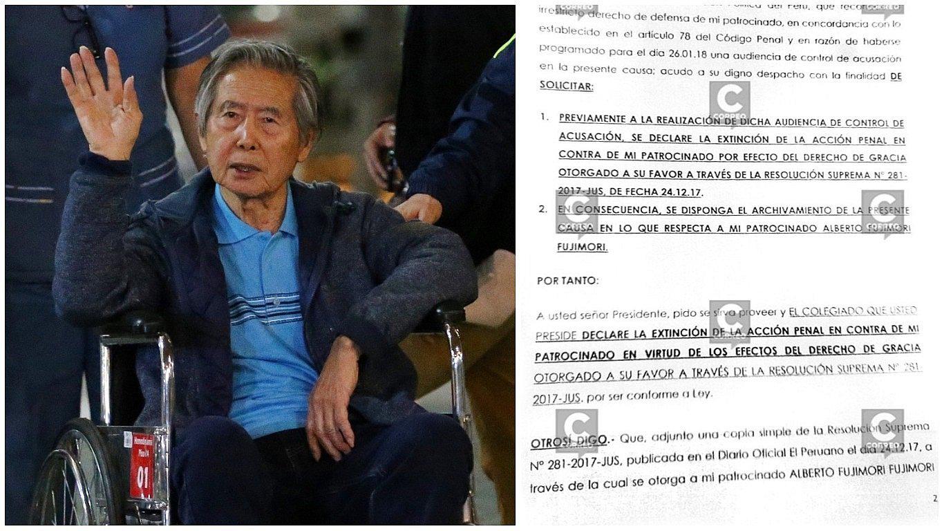 Alberto Fujimori busca librarse del caso Pativilca y presenta recurso ante el PJ