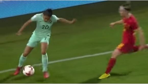 ​Futbolista Jessica Silva realizó sensacional jugada para librarse de rival (VIDEO)