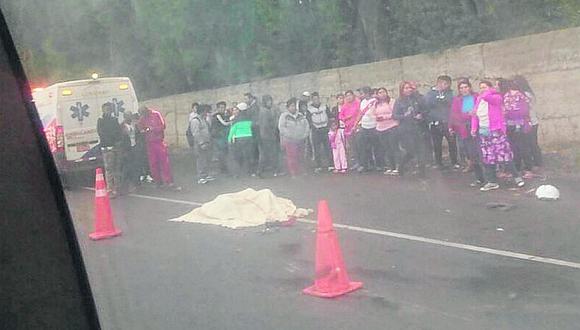 Accidente en la carretera Panamericana Sur deja un muerto