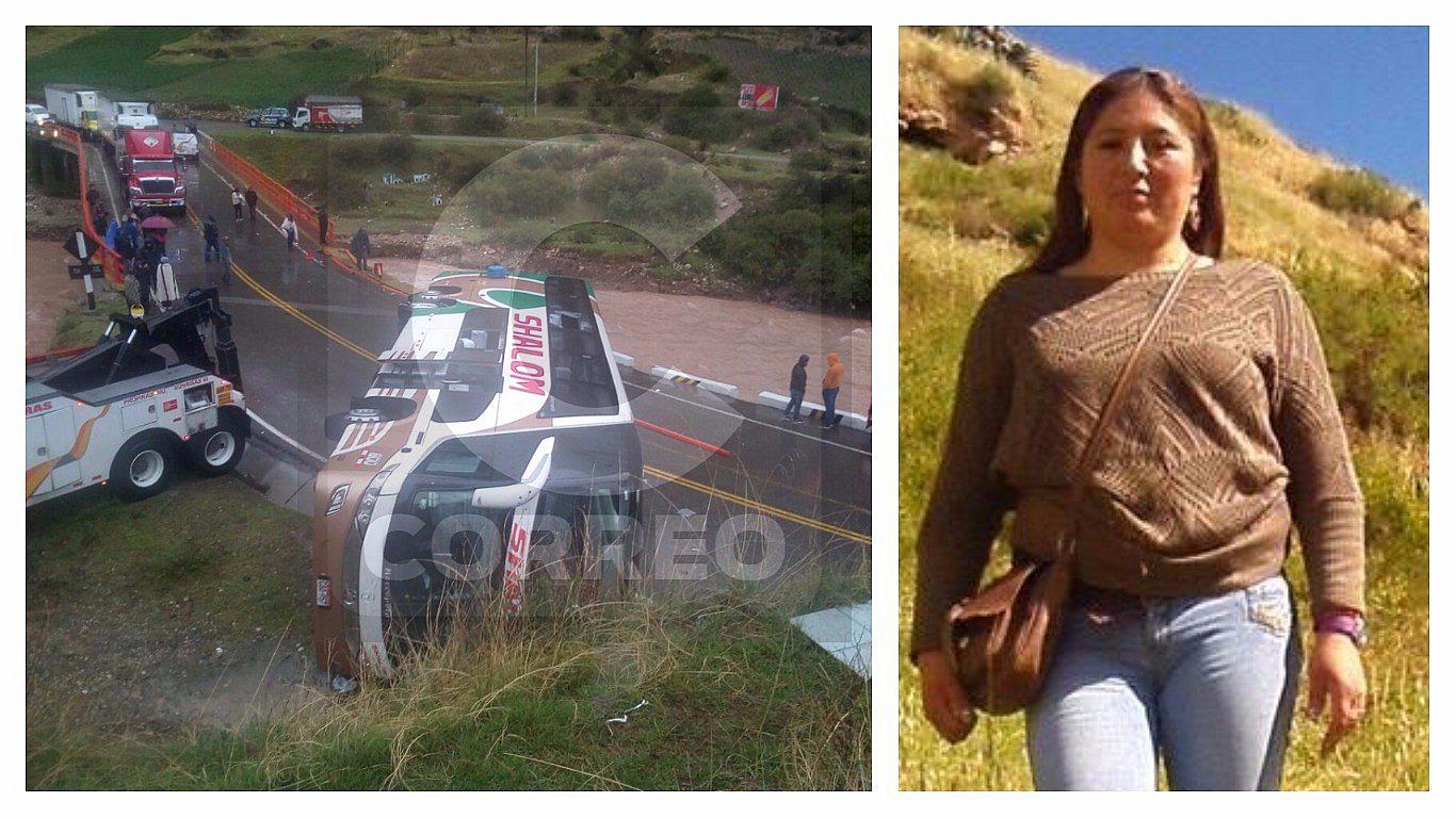 Madre de familia muere y 15 quedan heridos tras despiste de bus  (VIDEO)