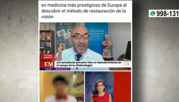 Estafadores usan imagen del doctor Elmer Huerta y la periodista Alvina Ruiz  en publicidad engañosa de producto que asegura recupera la visión "en pocas semanas". (Captura: América Noticias)