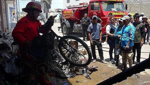 Bomberos salvan a dos menores de edad de incendio en Camaná