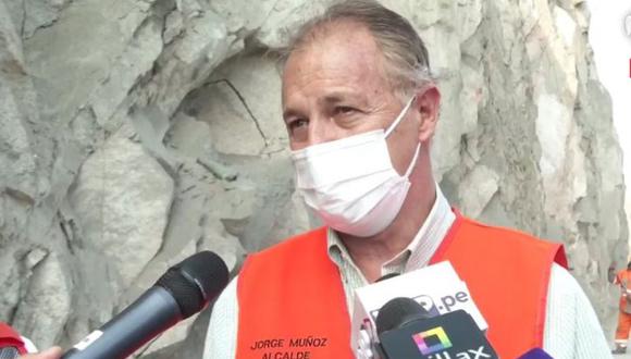 El alcalde Jorge Muñoz dio un primer balance de lo acontecido hasta el momento tras el sismo de 5.6 de magnitud en Lima. (Foto: Captura Municipalidad de Lima)