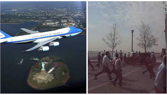 ​La foto del avión presidencial de EE.UU. que costó 300.000 dólares y causo pánico en Nueva York