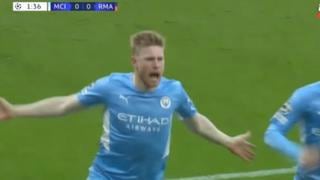 Kevin De Bruyne consiguió de cabeza el primer gol del Manchester City vs. Real Madrid [VIDEO]