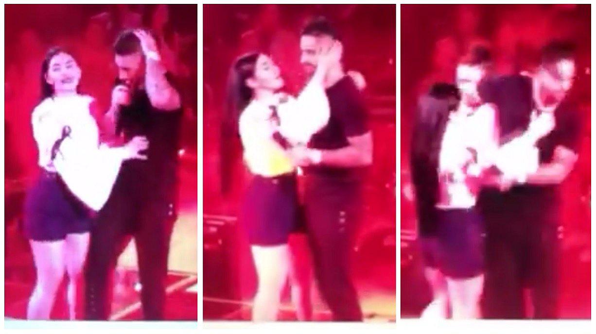 Maluma envía polémico mensaje a fanática que rechazó besar en concierto de México (VIDEO)