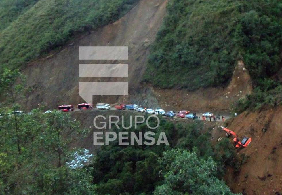 Vraem: Derrumbes tras lluvias bloquean carreteras