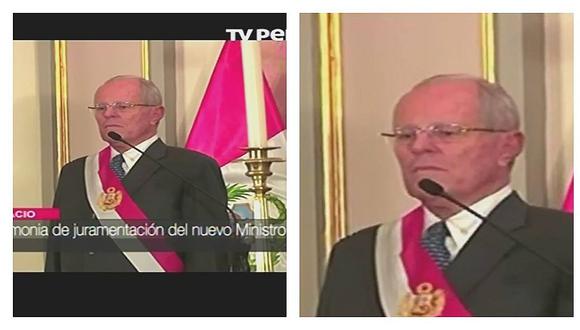 PPK: los gestos del presidente durante juramentación del nuevo ministro del Interior (VIDEO)