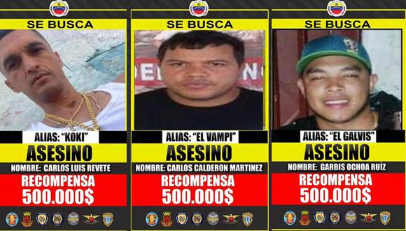 Carlos Luir Reverte, alias Koki, y otros delincuentes son buscados por las autoridades de Venezuela. (Foto: Twitter)