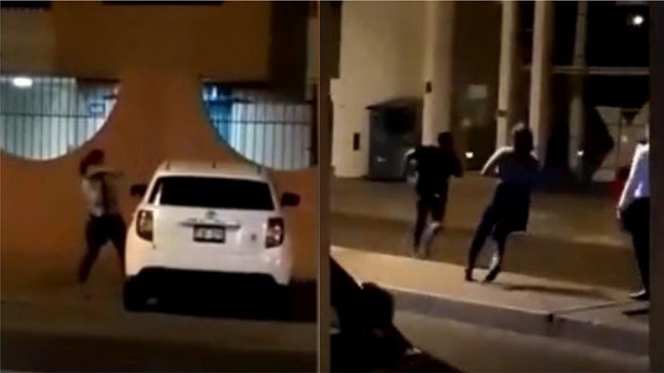 Trujillo: Mujer golpea en la calle a su pareja por presunta infidelidad (VIDEO)