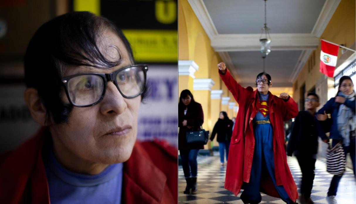 Esteban Abel Chávez Martínez, conocido como el ‘Superman peruano’, fue entrevistado por María Luisa Martínez de Univision. (Foto: GEC)