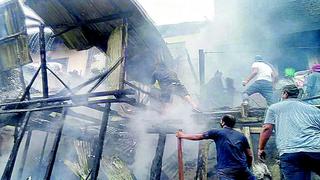 Incendio consume tres casas en Huancabamba