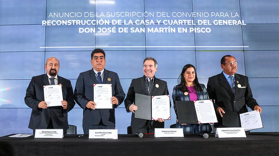 La vivienda del libertador, ubicada en Pisco, quedó destruida tras el terremoto del 2007.
