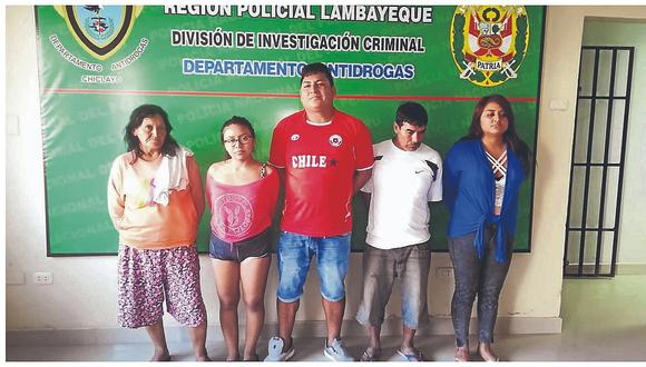 Envían al penal de Chiclayo a clan familiar que se dedicaba a vender droga en Tumán 