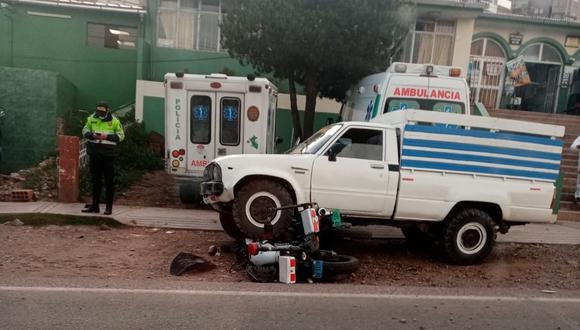 Nuevo accidente ocurrido al frente de la comisaría Huáscar. (Foto: Difusión)
