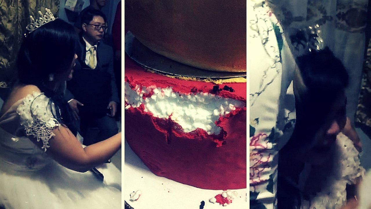 Video viral│Novia descubre que su pastel de bodas era de tecnopor y quedó devastada