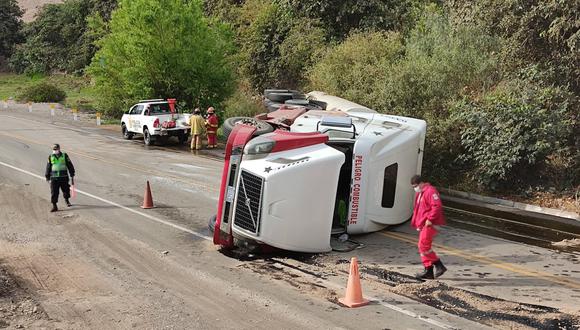 Accidente se suscitó en la carretera Binacional, cerca al sector de “Quebrada Jiménez” en Samegua. (Foto: Archivo GEC)