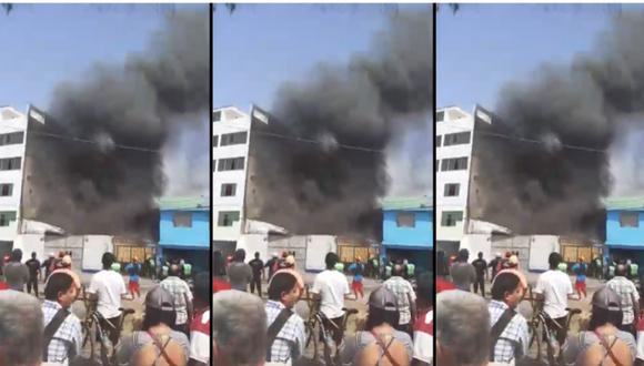 Reportan incendio en San Martín de Porres. Foto: Facebook