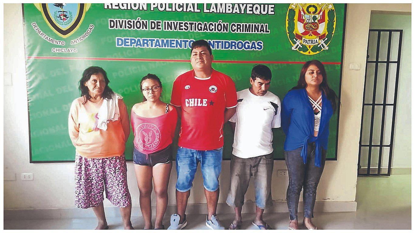 Envían al penal de Chiclayo a clan familiar que se dedicaba a vender droga en Tumán 