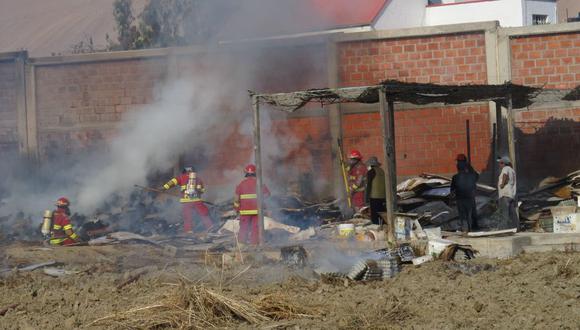 Incendio en depósito de huevos amenazó con quemar viviendas contiguas