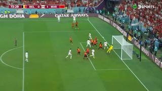 Courtois no pudo salvar a Bélgica: gol de Sabiri, de tiro libre, para el 1-0 de Marruecos (VIDEO)