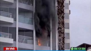 Reportan incendio en departamento de un edificio cerca al malecón Cisneros, en Miraflores