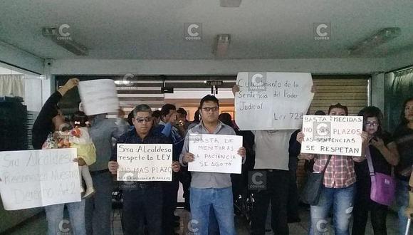 Serenos de Arequipa protestan contra municipio por no incluirlos en planilla