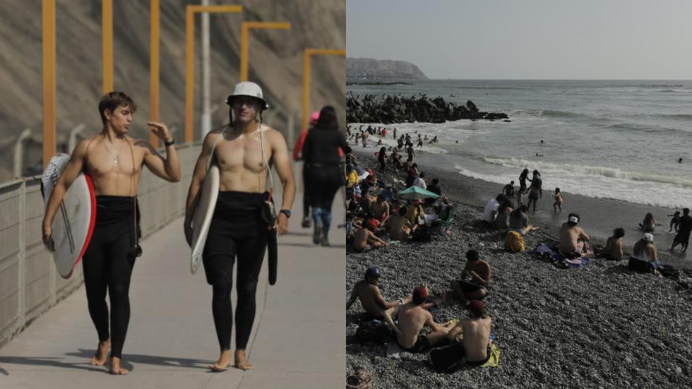 Gran cantidad de personas acuden a las playas de Miraflores