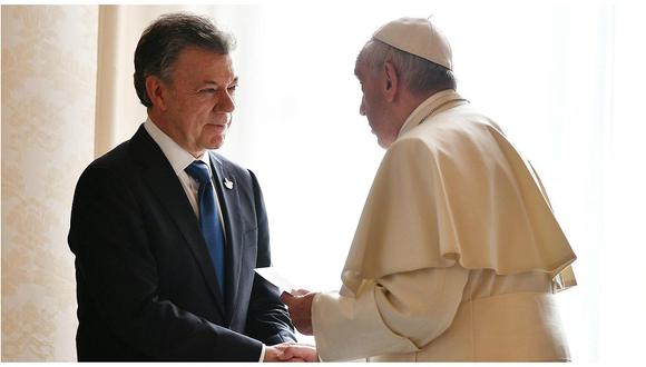 Juan Manuel Santos pidió "ayuda" al papa Francisco durante reunión en el Vaticano