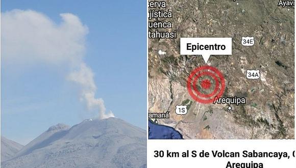 ​Sismo de 4.2 grados de magnitud, cerca al volcán Sabancaya