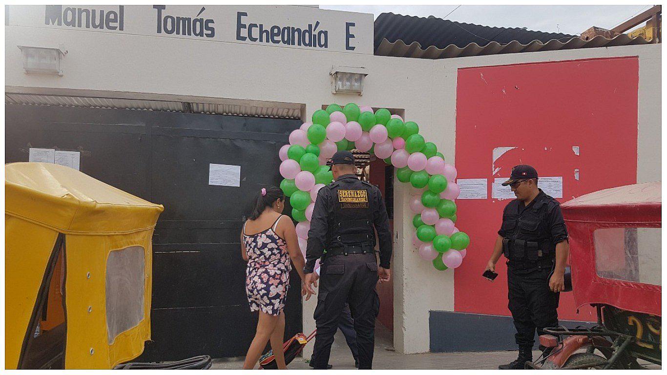 La PNP y el Serenazgo resguardan los colegios de Tambogrande