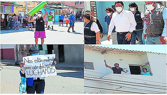 Piura: Protestan con pancartas, ollas y balones de oxígeno