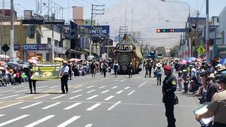 Arequipa: Realizan pasacalle por el aniversario de la Policía Nacional del Perú (VIDEO)