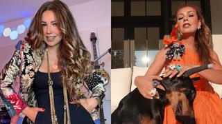 Thalía es acusada de maltrato animal luego de compartir foto junto a su perrita Dóberman