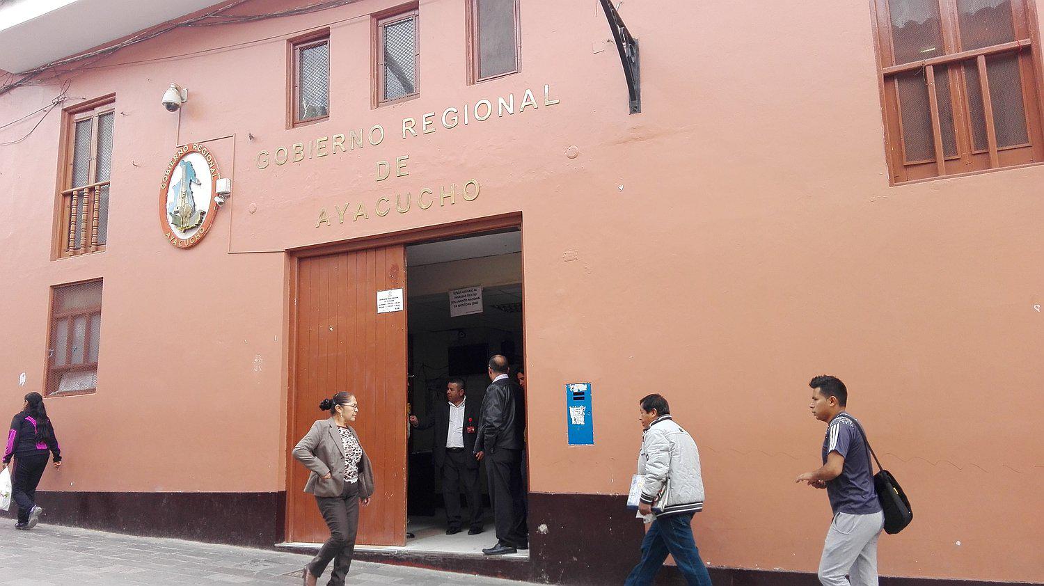 Gobierno Regional de Ayacucho con 16.9% de ejecución de presupuesto