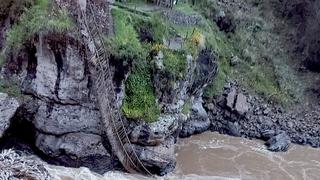 Famoso puente inca de Q’eswachaka se cae en Cusco (FOTOS)