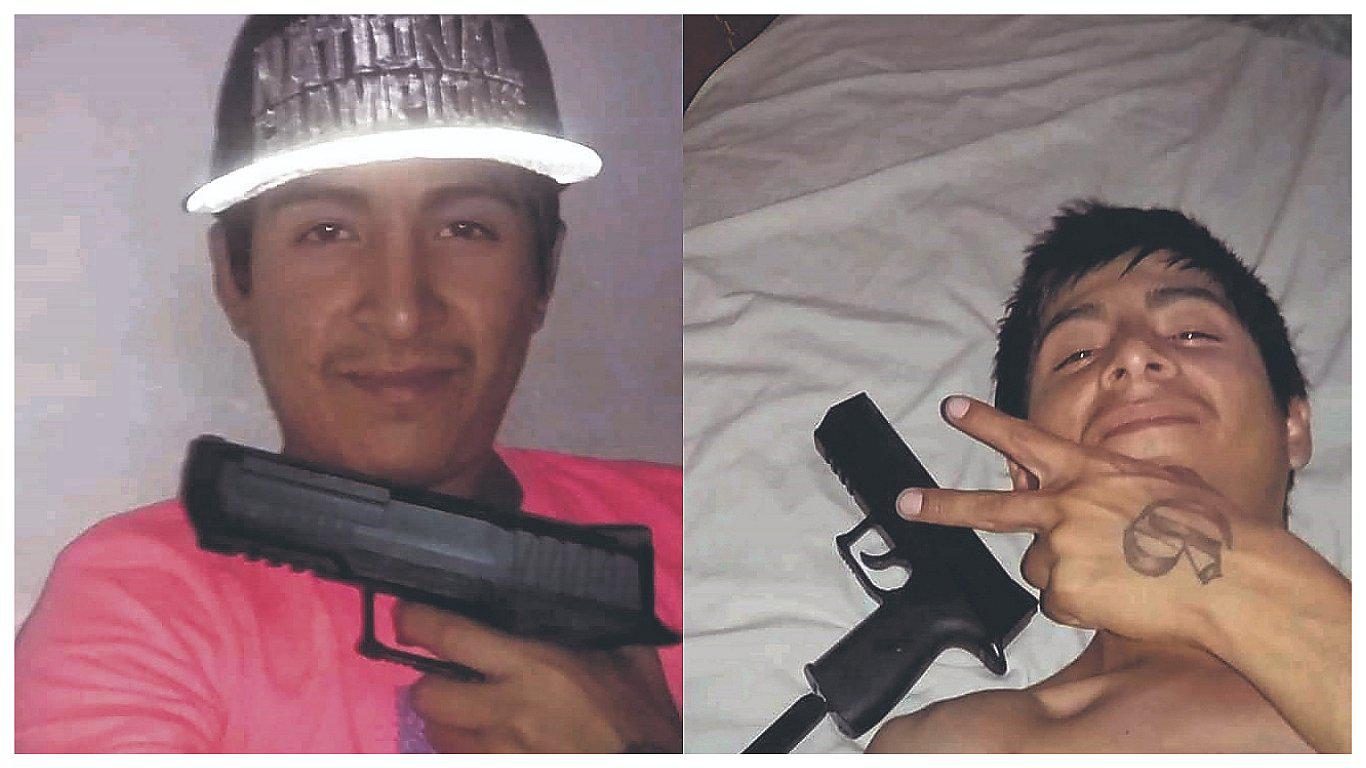 Hampón publica sus fotos con pistolas 