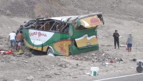 Despiste de bus dejar 14 heridos en la sierra de Chincha (Difusión)