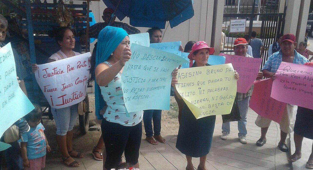 Protestan frente a la Corte de Justicia de Tumbes por liberación de acusado de feminicidio 