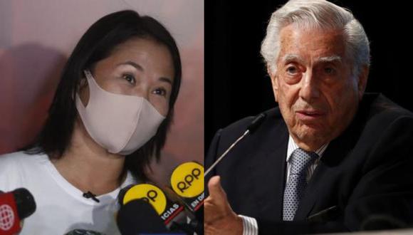 Mario Vargas Llosa afirmó que Keiko Fujimori tiene la posibilidad de ganar las Elecciones Generales en Perú 2021. | Foto: Composición.