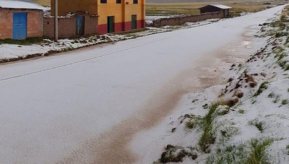 ​Nieve y tormenta eléctrica en zonas altas de Arequipa