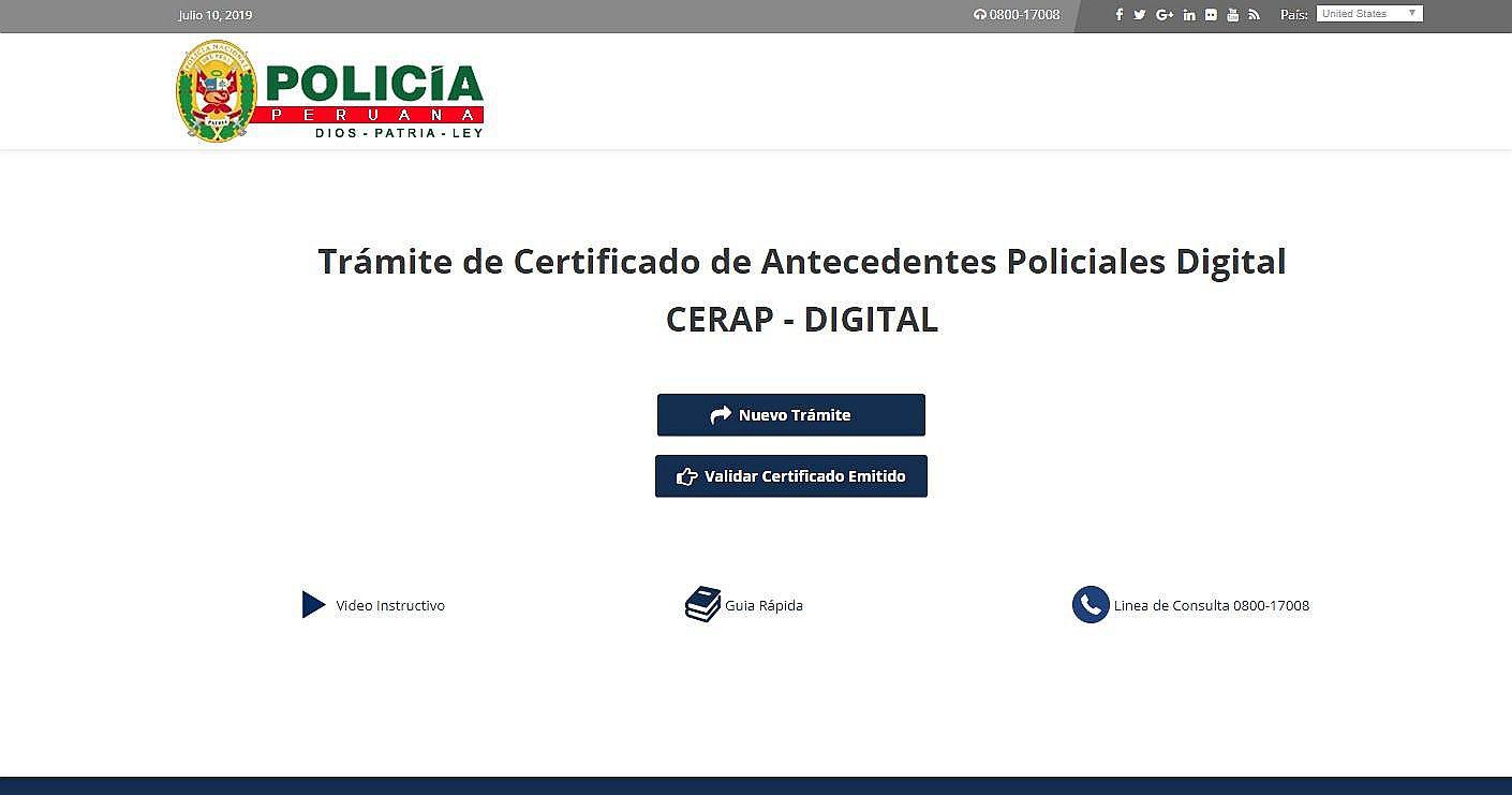 ¿Cómo tramitar el Certificado de Antecedentes Policiales en Internet?