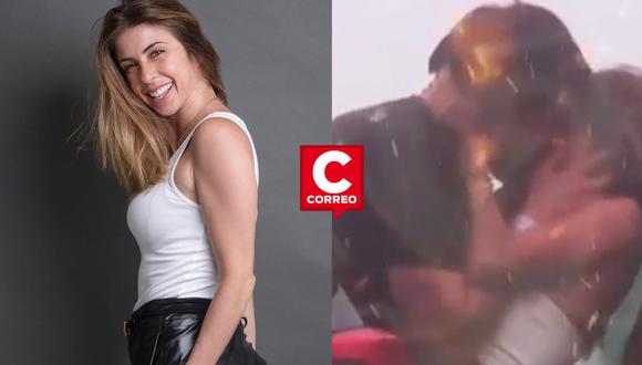 Fiorella Cayo tras besar apasionadamente a misterioso joven en la vía pública: “No se pasen”