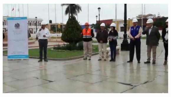Trujillo: El alcalde Elidio Espinoza da por iniciado los trabajos de mejoramiento en la Plaza de Armas (VIDEO)