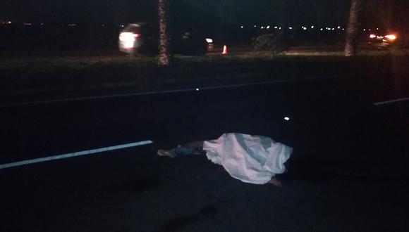 Hombre muere atropellado en la carretera Panamericana